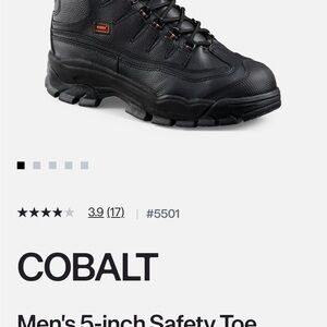 Men's Black Safety Toe Boots